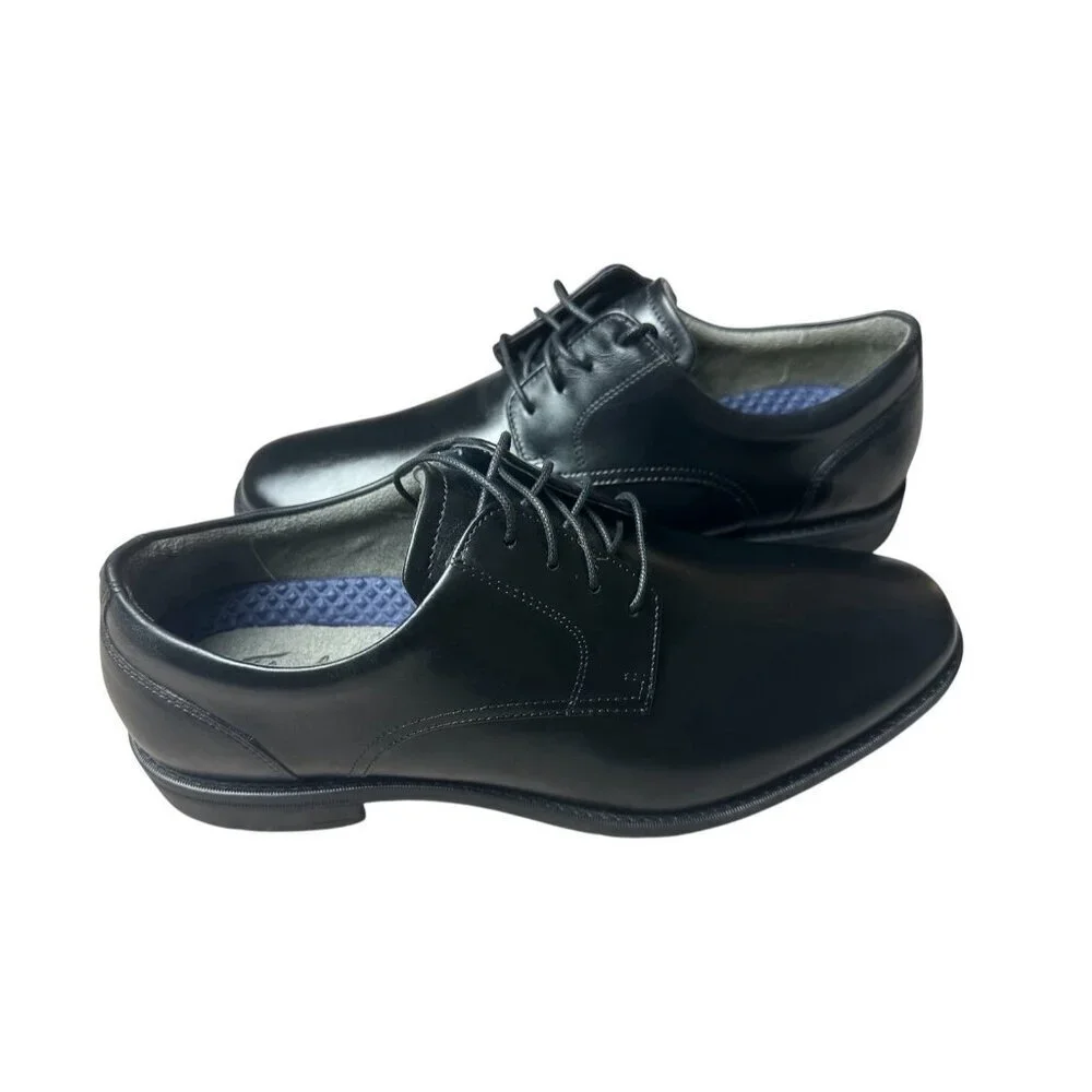 Florsheim Men's Black Leather Oxford Dress Shoes Round Toe Flexsole 9 NWOB